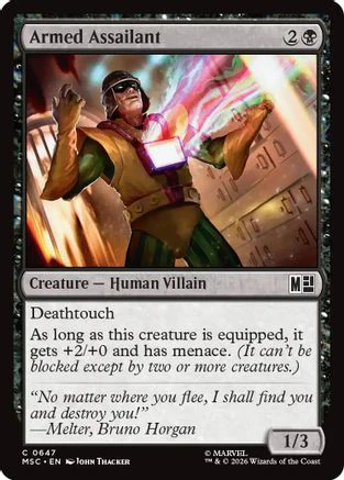 Armed Assailant (MSC-647) - Commander: Marvel Super Heroes Foil