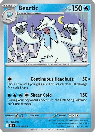 Beartic 26 - SV Black Bolt Reverse Holofoil