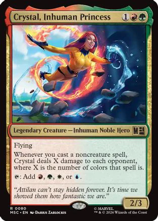 Crystal, Inhuman Princess (MSC-080) - Commander: Marvel Super Heroes