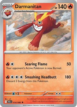 Darmanitan 14 - SV Black Bolt Reverse Holofoil