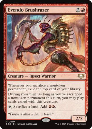 Evendo Brushrazer (EOC-010) - Commander: Edge of Eternities
