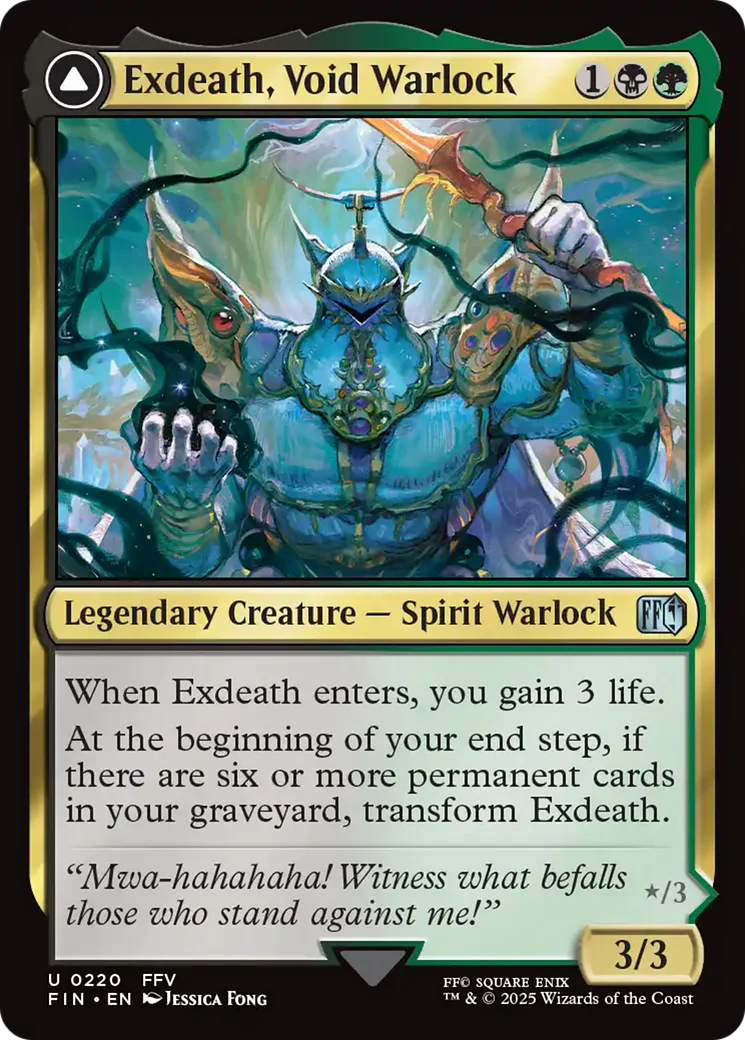 Exdeath, Void Warlock // Neo Exdeath, Dimension's End (FIN-220) - FINAL FANTASY Foil - Image 2