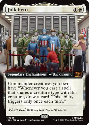 Folk Hero (Extended Art) (MSC-305) - Commander: Marvel Super Heroes