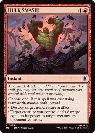 HULK SMASH! (MSH-135) - Marvel Super Heroes Foil