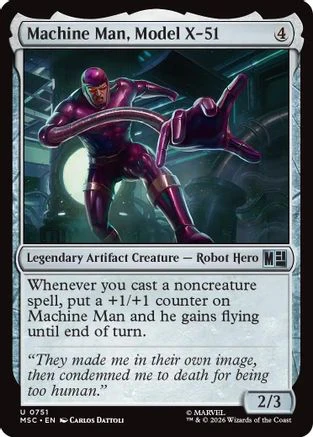 Machine Man, Model X-51 (MSC-751) - Commander: Marvel Super Heroes Foil