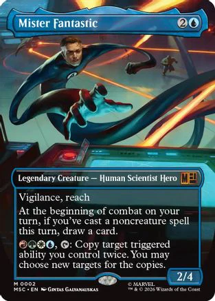 Mister Fantastic (Borderless) (MSC-002) - Commander: Marvel Super Heroes