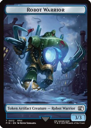 Robot Warrior // Copy (0001) Double-Sided Token (FIN-12 // 1) - FINAL FANTASY