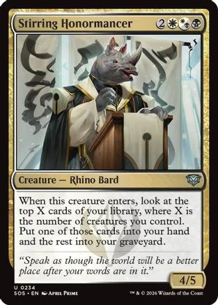 Stirring Honormancer (SOS-234) - Secrets of Strixhaven