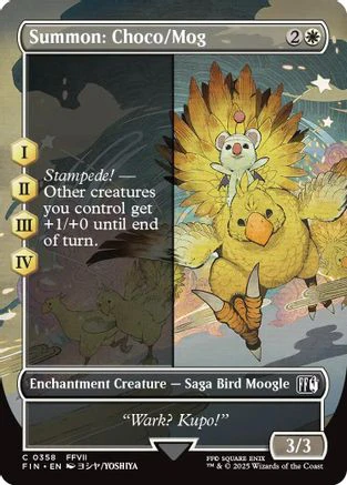 Summon: Choco/Mog (Borderless) (FIN-358) - FINAL FANTASY Foil