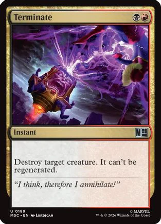 Terminate (MSC-189) - Commander: Marvel Super Heroes
