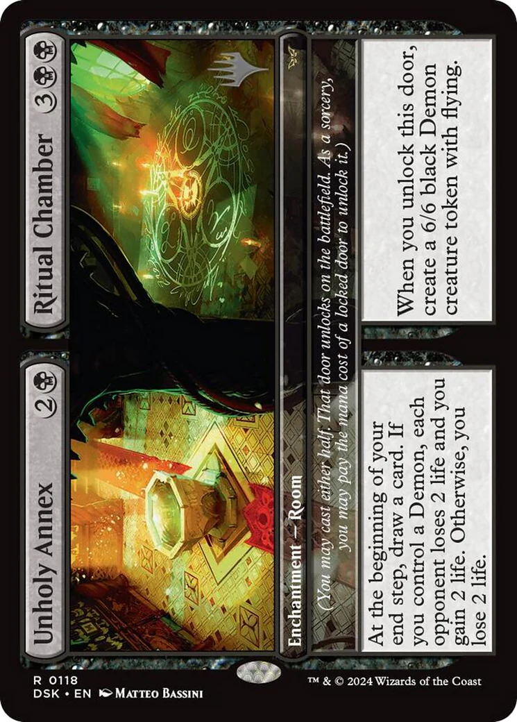 Unholy Annex // Ritual Chamber (PPDSK-118) - Duskmourn: House of Horror Promos Foil