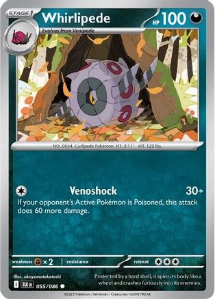 Whirlipede 55 - SV Black Bolt Reverse Holofoil