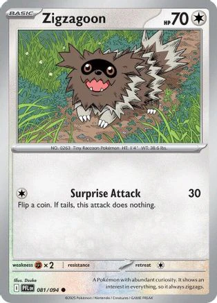 Zigzagoon 81 - ME02 Phantasmal Flames Reverse Holofoil